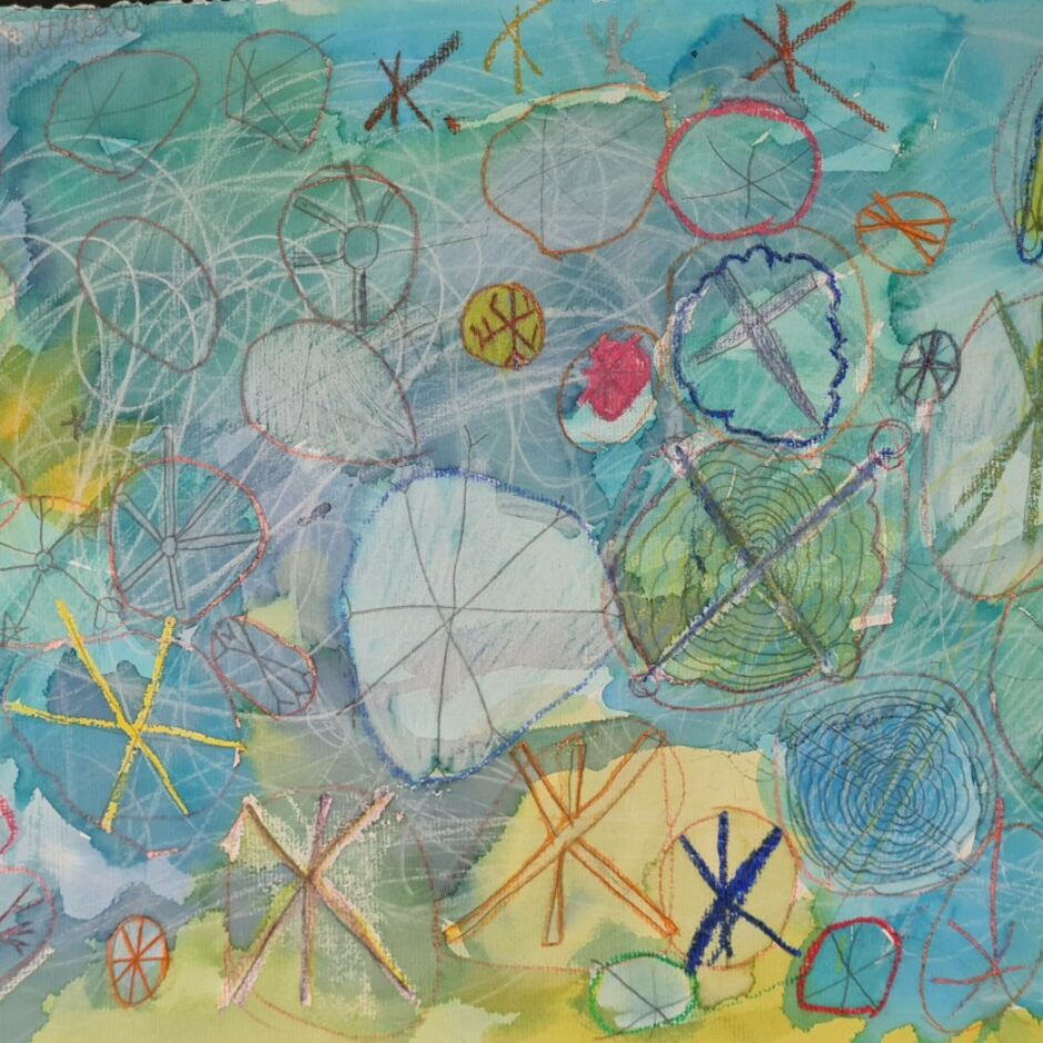 sniegpārslu glezniņu izstādē