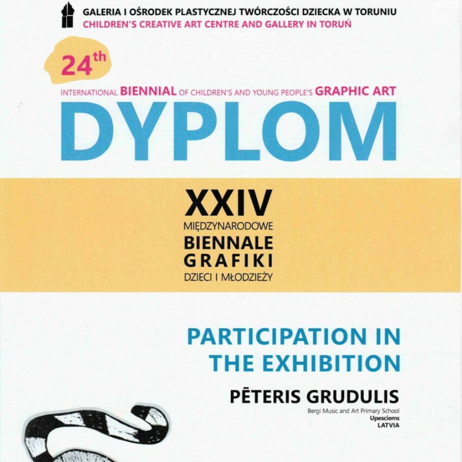 Diploms Pēterim Grudulim