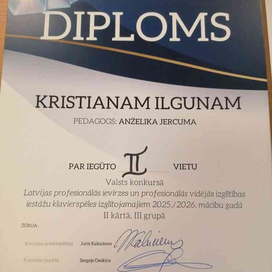 Diploms K.Ilgunam