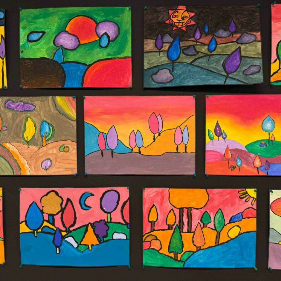 sadraudzības skolas (Pärnu Rääma Põhikool, Igaunija) skolēnu radošie darbi