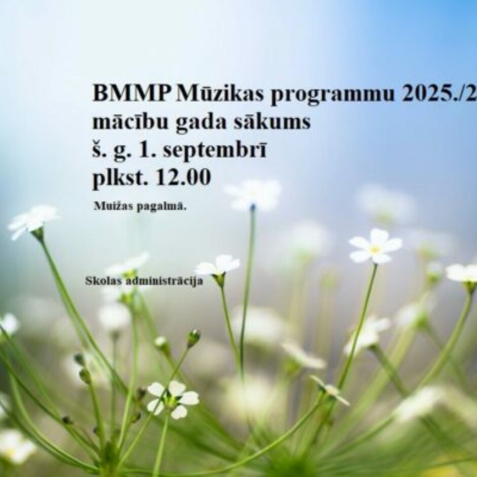 mūzikas skolas mācību gada sākums plkst.12.00