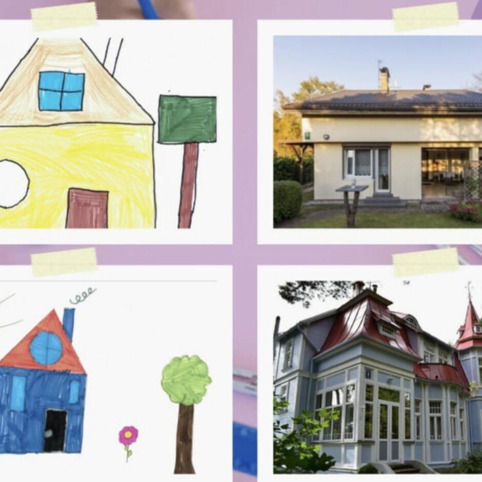 bērnu zīmētās mājas