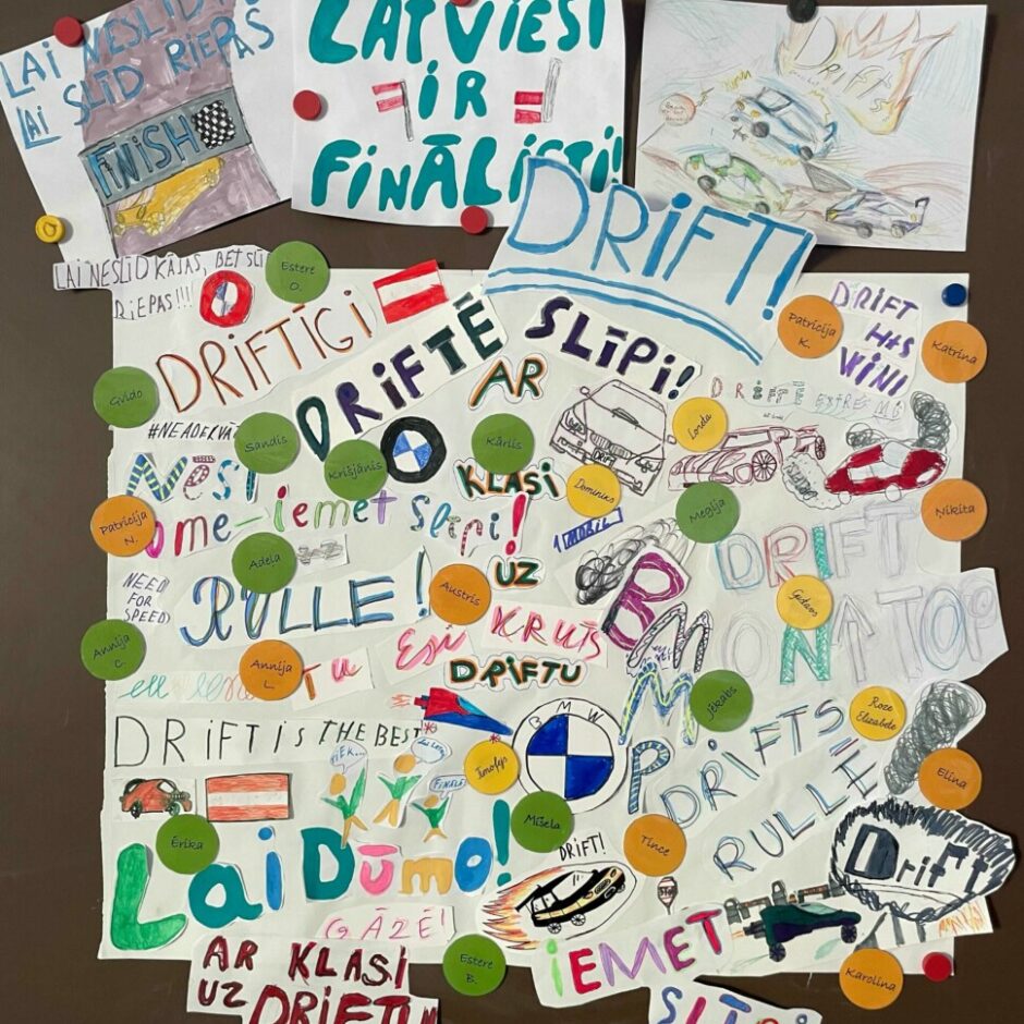 Ar klasi uz driftu darbs 4.c