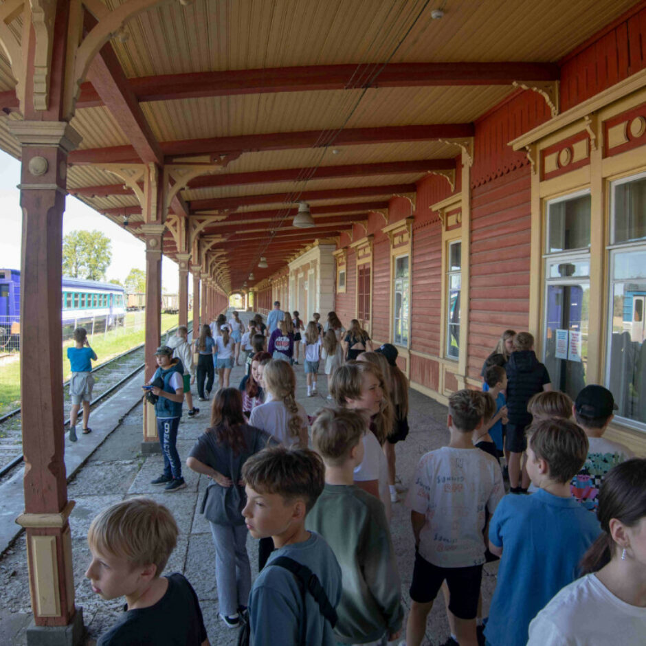 Projekta dalībnieiki ekskursijā