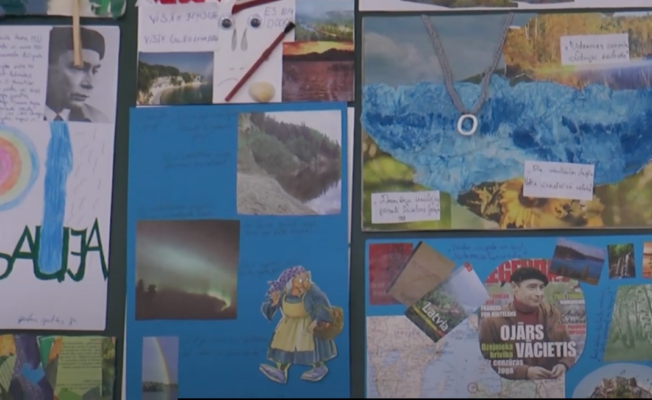 audzēkņu darbu kolāža