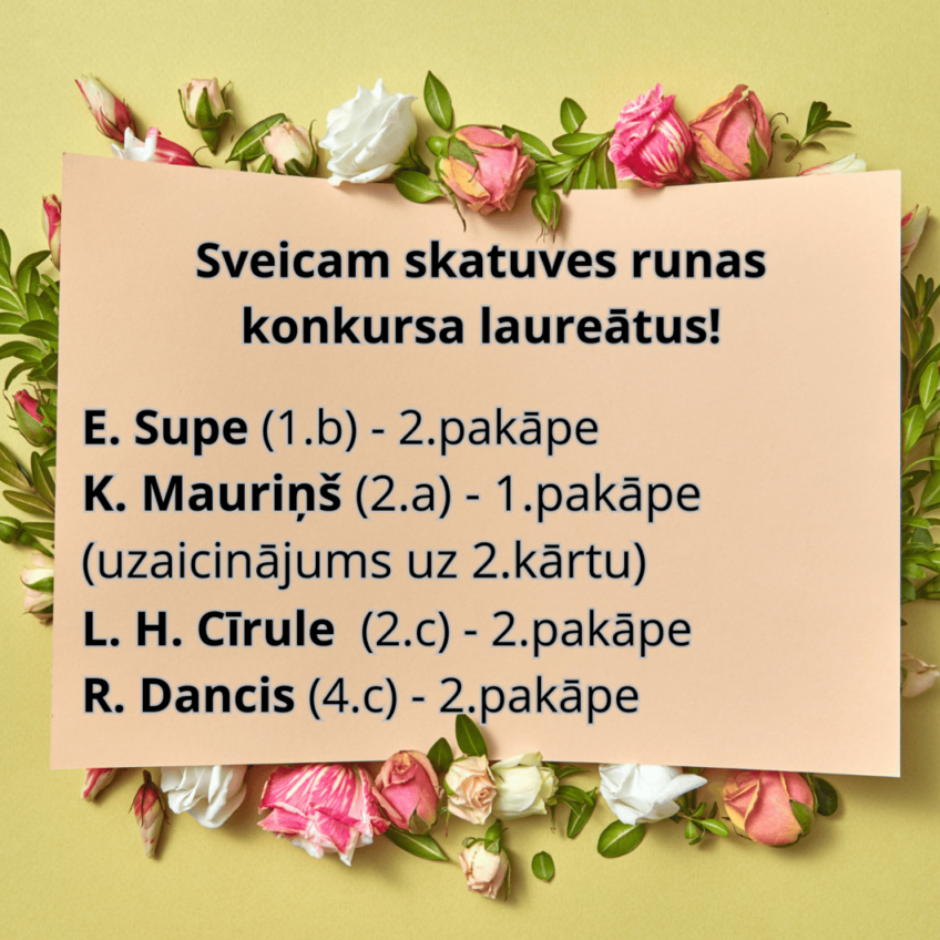 Sveicam skatuves runas konkursa laureātus!