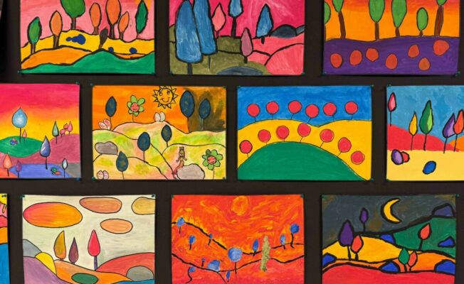 sadraudzības skolas (Pärnu Rääma Põhikool, Igaunija) skolēnu radošie darbi