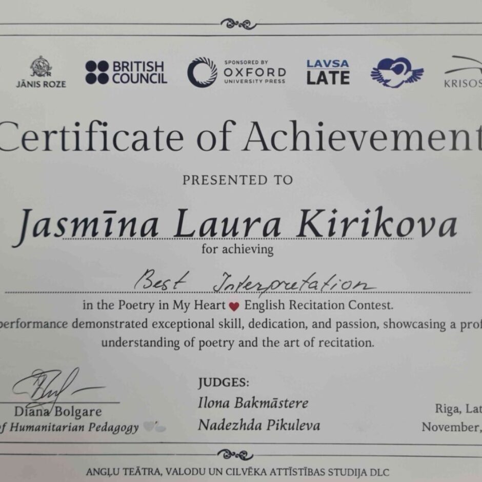 Sertifikāts par dalību