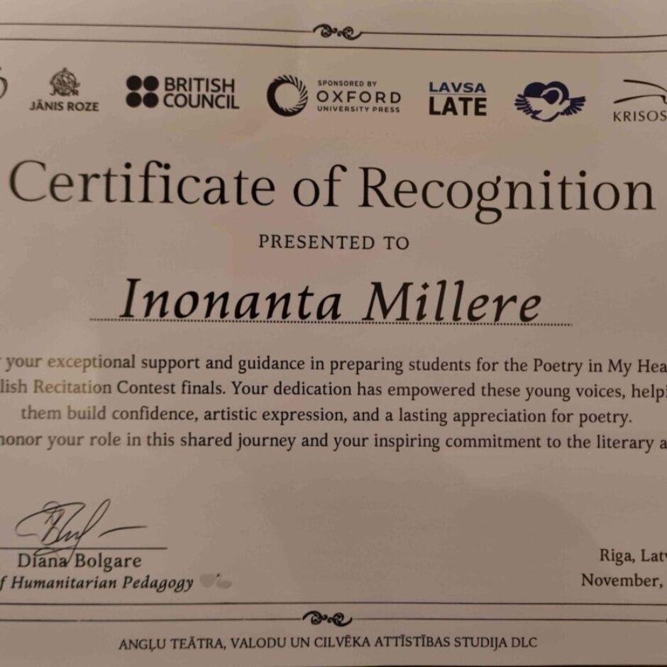 Sertifikāts par dalību