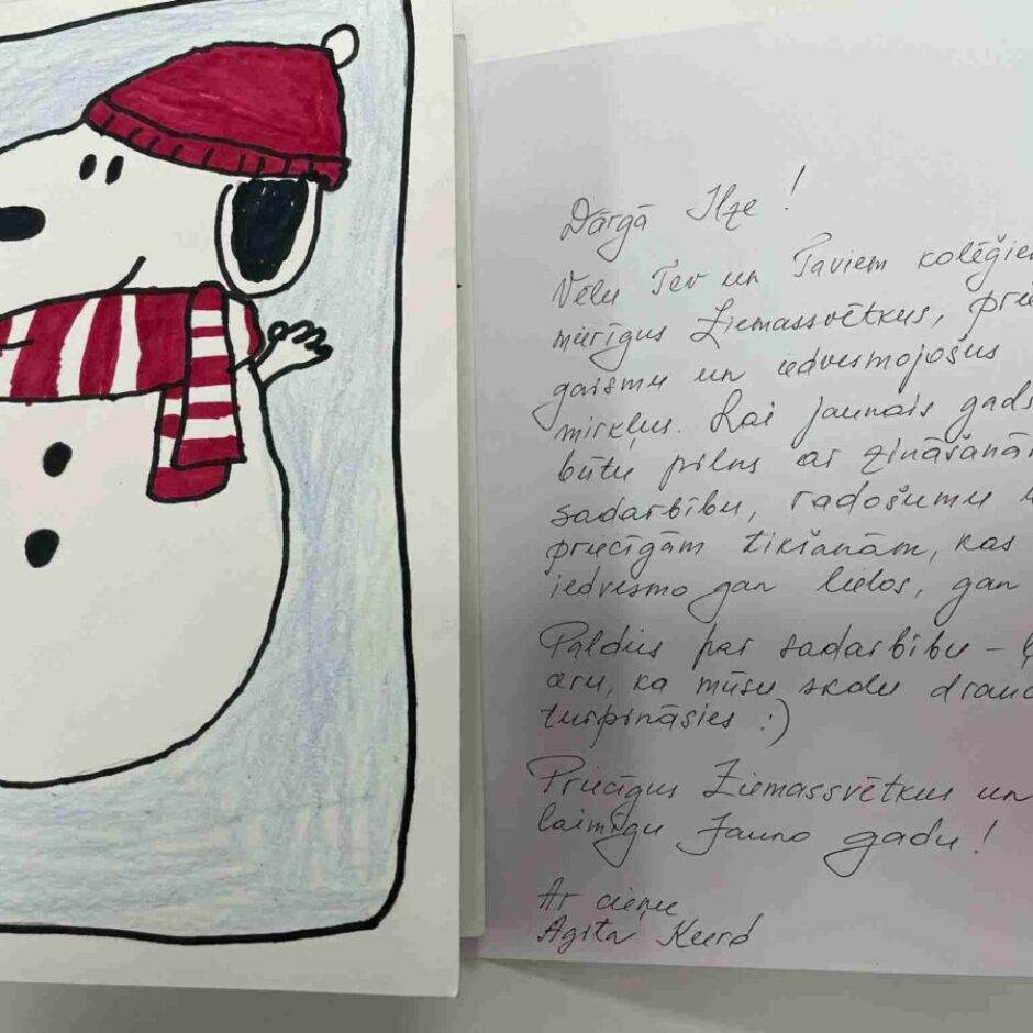 apsveikumi no sadraudzības skolas Igaunijā
