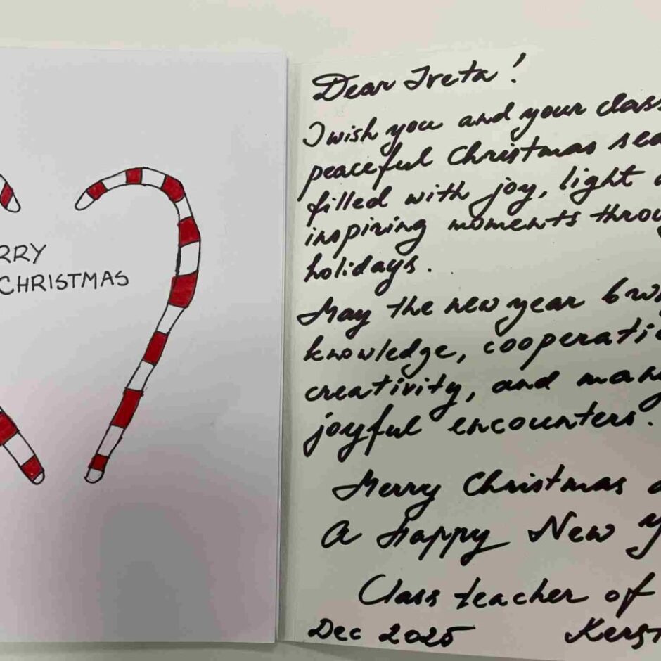 apsveikumi no sadraudzības skolas Igaunijā