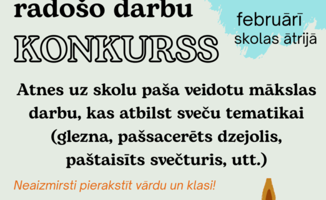 Sveču dienas radošo darbu konkurss Berģu skolā