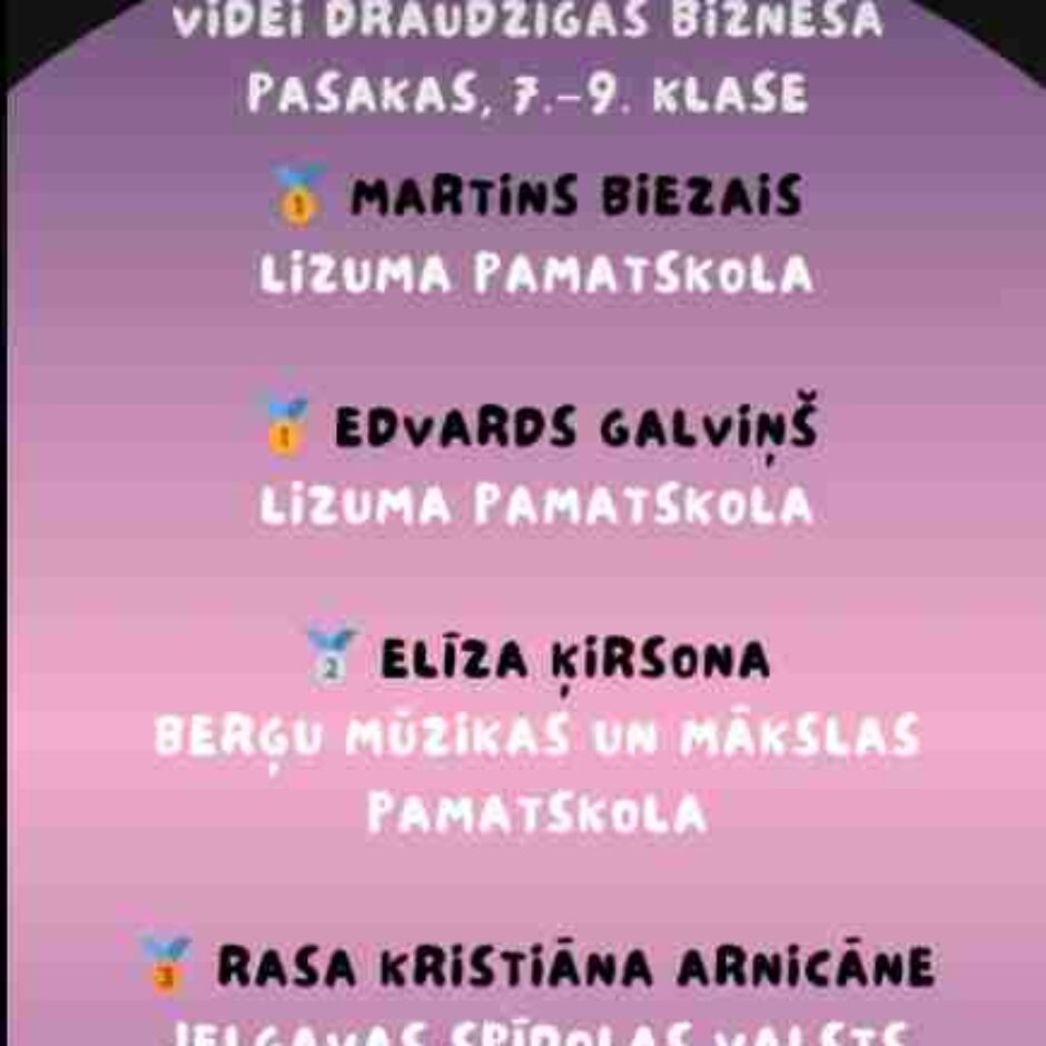 Junior Achievement organizētā konkursa 