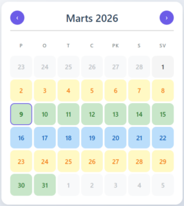 marta kalendārs