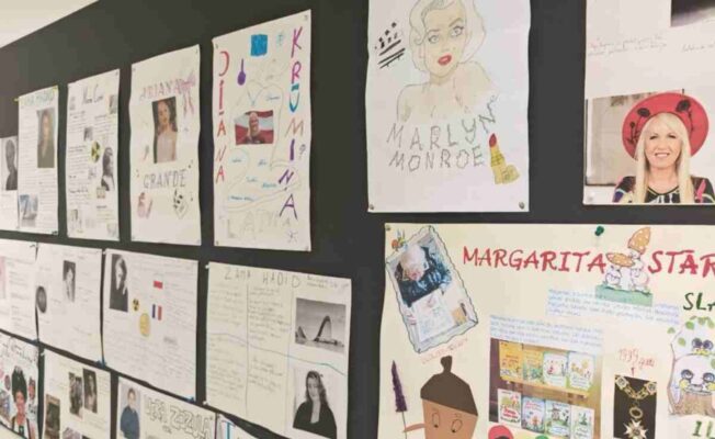 Sieviešu dienai veltīta radošo darbu izstāde skolas telpās