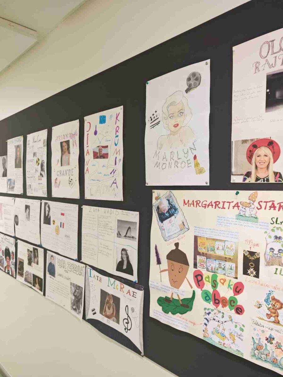 Sieviešu dienai veltīta radošo darbu izstāde skolas telpās