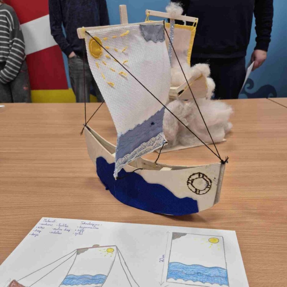 komandas darba gala rezultāts- kuģis