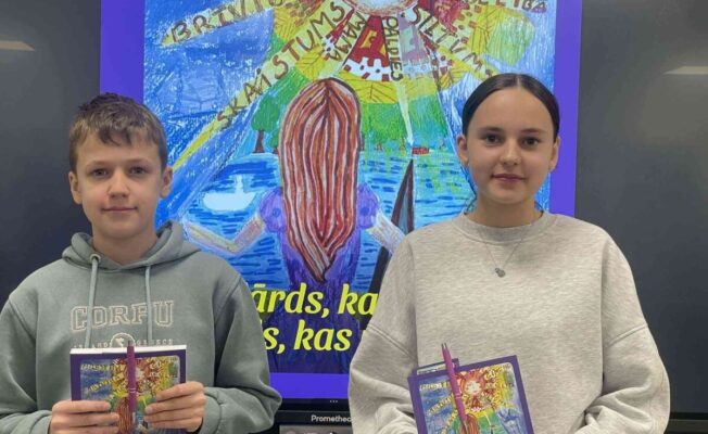 Apsveicam Veroniku Kuzņecovu (6.b) un Tomu Ķirsonu (7.b)!