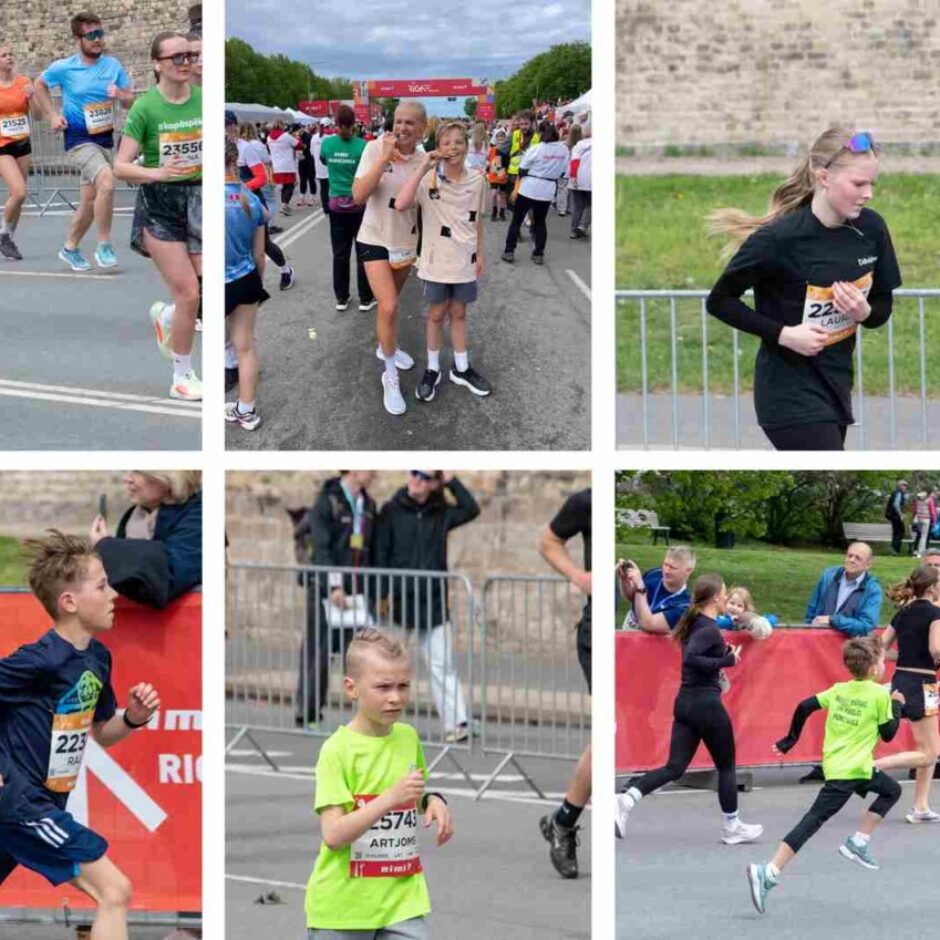 Skolas skolēni, vecāki un darbinieki piedalās RIMI Rīga maratonā.
