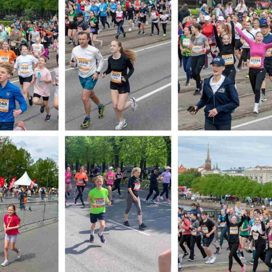 Skolas skolēni, vecāki un darbinieki piedalās RIMI Rīga maratonā.