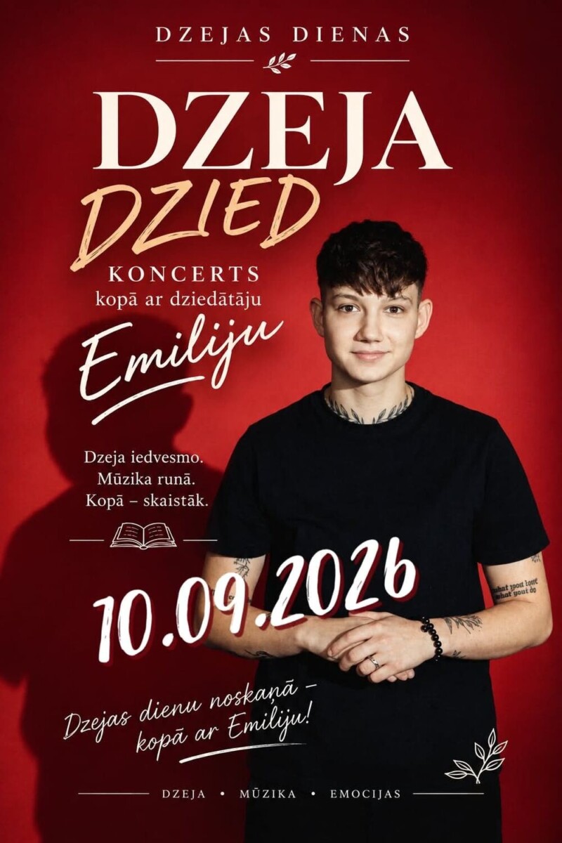 DZEJAS DIENAS plakāts ar virsrakstu 